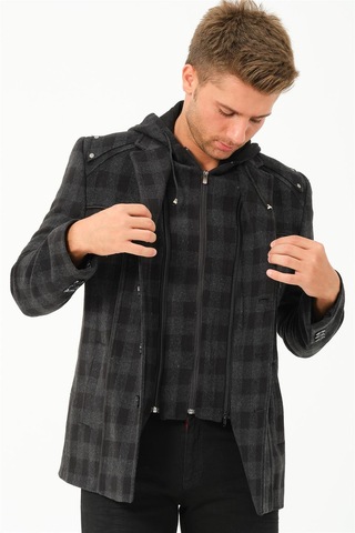 K7532 Dewberry Erkek Kaban-ekose-siyah Ekose-siyah