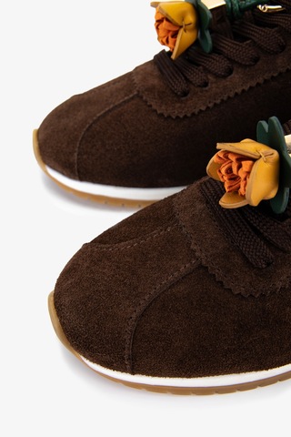 Valmenti Kadın Hakiki Deri Kahverengi Süet Sneakers & Spor Ayakkabı 1009 182 Bn Ayk Y26 Kahve Suet