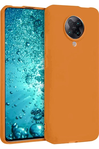 Gld-spt- Newface Xiaomi Redmi K30 Pro Kılıf Nano İçi Kadife Silikon - Turuncu