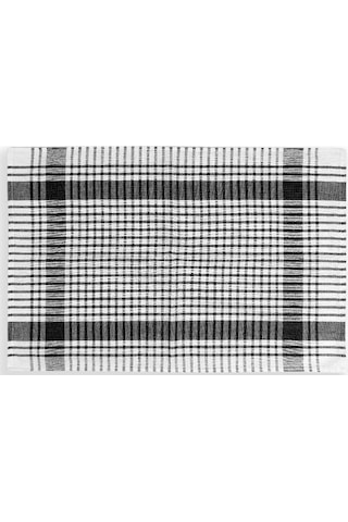 Pamuklu Siyah Renkli Pöti Kareli 4'lü Kurulama Bezi, Beslenme Örtüsü, Servis Peçetesi