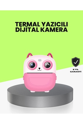 Termal Baskı Özellikli Çocuk Kamerası 1080p Video Destekli Çok Renkli