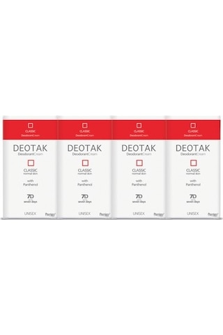 Deotak Classic Unisex Krem Deodorant 35 ML x 4 Deotak Classic Unisex Krem Deodorant 35 ML x 4