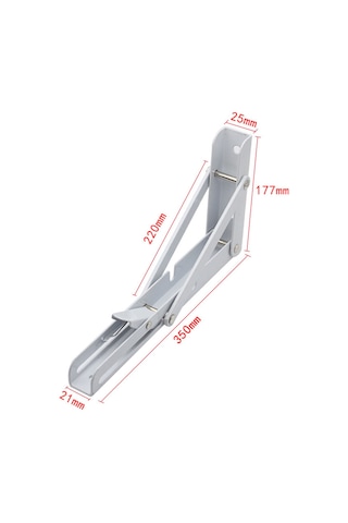 Wezone Katlanır Raf Askısı - 300kg Taşıma Kapasiteli, Paslanmaz Çelik, Duvar Montajlı Beyaz