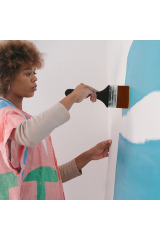 Yaleker 3 Numara Nilon Tüylü Boya Fırçası - Su Boyama, Yağlı Boya Ve Duvar Resimleri İçin Ahşap Saplı