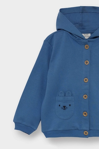 Defacto Erkek Bebek 3lü Takım Kapüşonlu Düğmeli Hırka Baskılı Uzun Kollu Tişört Çizgili Alt F2210a525aube88 Mavi