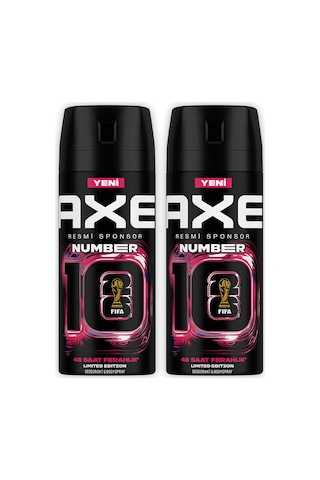 Axe Erkek Deodorant Number 10 Body Spray Limited Edition 150 Ml X2