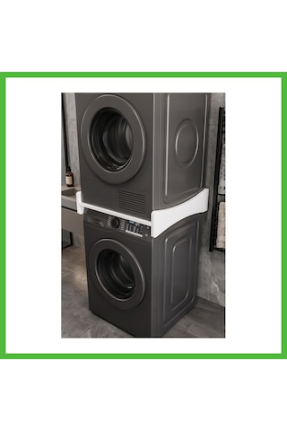 Vaveni Çamaşır Makinesi Kurutma Makinesi Ara Bağlantı Tablası Üst Üste Koyma Rafı Standı 60x63,6 Cm Üst Üste Koyma Kiti 263 Beyaz Arz