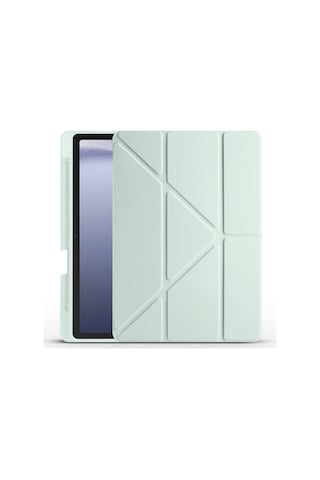Galaxy Tab A9 Kılıf Uyumlu Zore Tri Folding Kalem Bölmeli Standlı Kılıf-yeşil Tablet Kılıfı