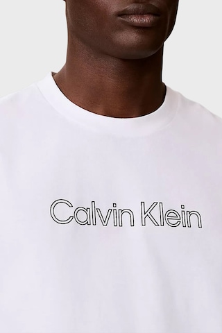 Calvin Klein % 100 Pamuk Relaxed Fit Logolu T Shirt Lv04lg812gyaf Erkek T Shirt Lv04lg812g Yaf Beyaz