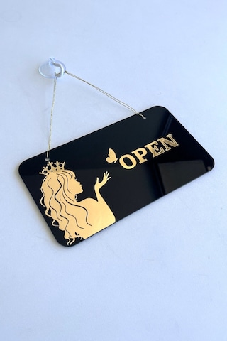 Open / Closed Kapı Tabelası Kuaför Ve Güzellik Salonları İçin Şık Tasarım
