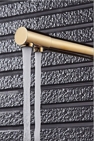 Mintev Arıtmalı Mutfak Eviye Bataryası Elit Musluk Sarı