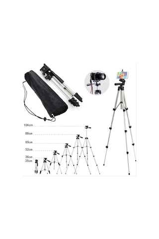 3110 Tripod Profesyonel Fotoğraf Kamera Tripot Telefon Tutucu