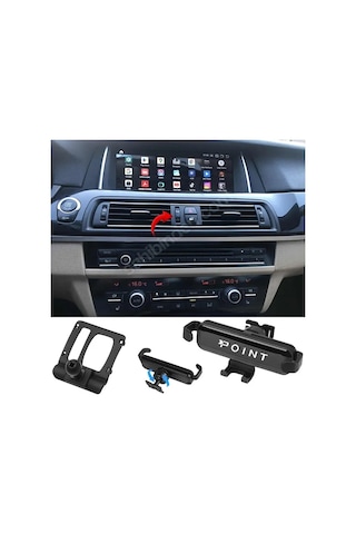 Bmw 5 Seri F10 5.20i Luxury Line Araca Özel Cep Telefon Tutacağı Robotik 2011-2016 Profesyonel Siyah