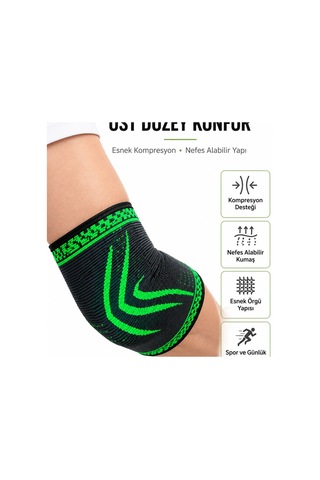 Elastik Kompresyon Dirsek Destekliği Spor Fitness Günlük Kullanım Dirseklik