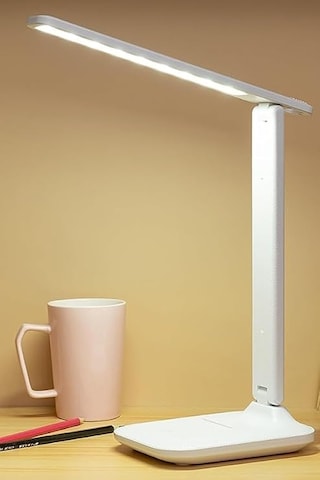 Şarjlı Masa Lambası 3 Renk Dokunmatik Telefon Standlı Kademeli Çalışma Okuma Işığı Gece Lambası 9w 3 Aydınl Çok Renkli