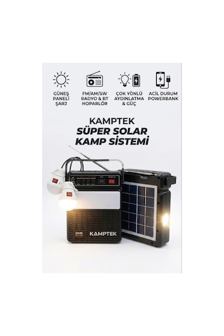 Doğa Güneş Enerjili Radyolu Fonksiyonel Işıklar Fm Bluetooth Sd Kart Usb Solar Lamba
