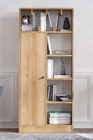 Decormet Jemma Kitaplık Safir Meşe Çok Renkli