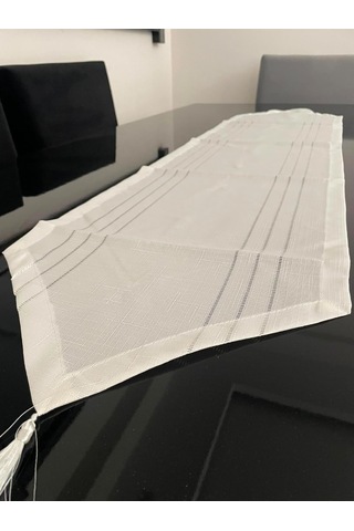 Lexroo Runner Leke Tutmaz Dertsiz Kumaş Dekoratif Çeyiz Krem35 X 140 Cm Çok Renkli