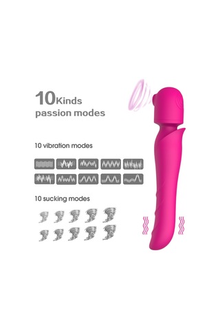 Ruicoo Kadınlar İçin 10 Modlu Titreşimli Masaj Aleti, Emme Ve Vurma Fonksiyonlu Silikon Vajinal Stimülatör Çok Renkli