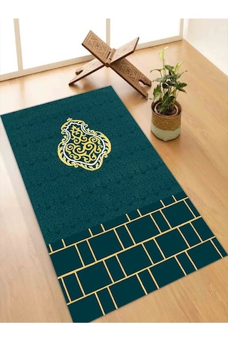 Namazlık Seccade Kaymaz Taban Keçe Süngerli Diz Ağrıtmaz Ahs900-2 Yeşil