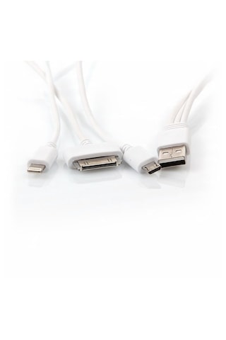 3in1 Çoklu Şarj Kablosu Micro Usb 8pin Lightning Uyumlu