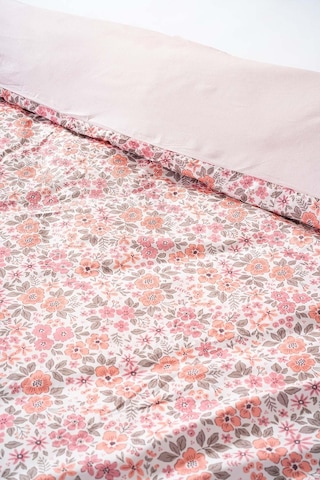 Çift Kişilik Nevresim Takımı Pamuklu Desenli Pembe Bahar 200x215 Cm Pembe
