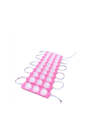 3 Ledli Modül Led Pembe 10 Adet