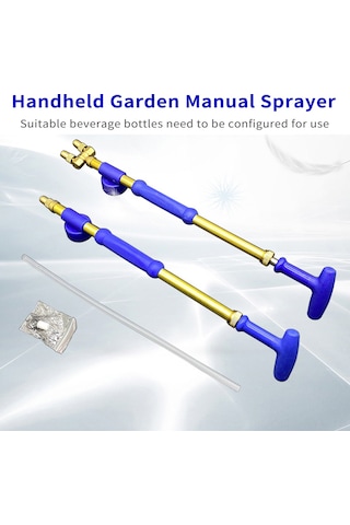 Yaleker El Tipi Bahçe Sulama Pompası - Manuel Çekmeli Püskürtücü, Altın Ve Mavi Renk Seçenekleri