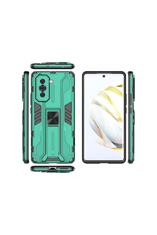 Huawei Nova 10 İçin 4g Süpersonik Pc + Tpu Darbeye Dayanıklı Koruyucu Telefon Kılıfı İle Tutucu
