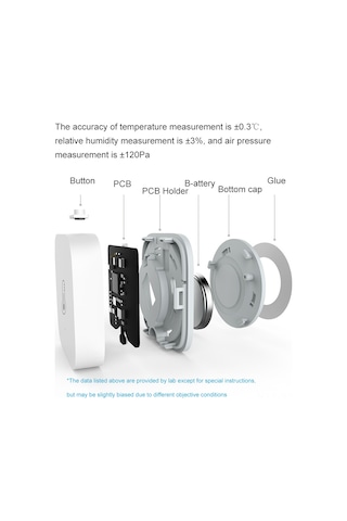 Shineyee Aqara Akıllı Sıcaklık Nem Ve Basınç Sensörü - Gerçek Zamanlı İzleme, Akıllı Bağlantı Ve Uyarılar, 1 Adet Beyaz