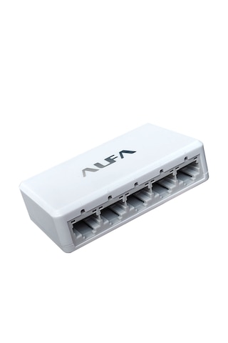Alfanet S105 5 Port 10/100 Mbps Desktop Fast Ethernet Switch Beyaz