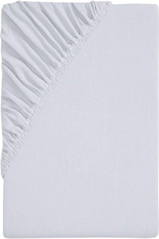 140 X 200 Cm Düz Pamuklu Tek Kişilik Lastikli Fitted Penye Çarşaf-gri