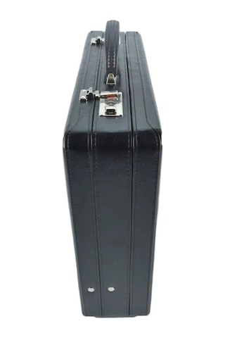 Case Club 10 Cm Bond Körüklü Evrak Çantası Şifreli Organizer İç Bölüm Siyah