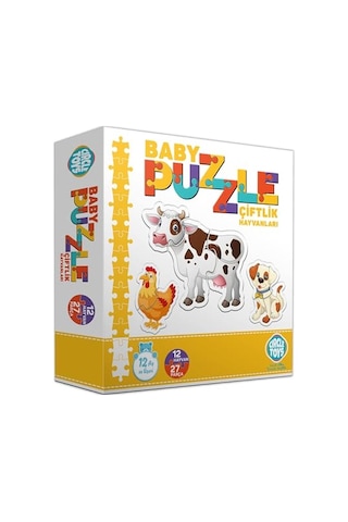 Crcl020 Baby Puzzle Çiftlik Hayvanları, Çok Renkli