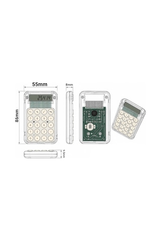 Powermaster Pm-25414 Pembe Mini Hesap Makinesi Diğer