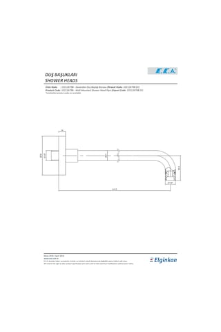 Eca Duvardan Duş Başlığı Borusu 102126798 Krom