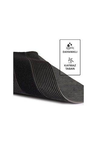 Delta Cc002a Siyah Kaymaz Taban Nem Alıcı Toz Alıcı Kapı Önü Paspası Uv Dayanıklı 45x70 Cm
