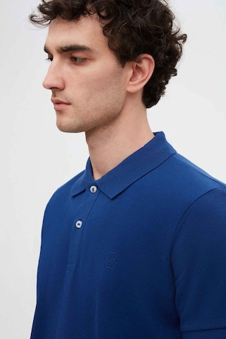 D's Damat Ds Damat Regular Fit Saks Mavi Pike Dokulu %100 Pamuk Kıvrılmaz Polo Yaka Nakışlı T-shirt 4HC14ORT51000 Saks Mavi