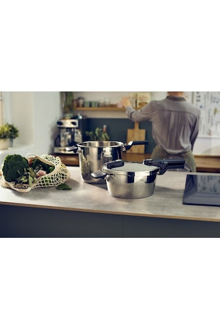 Fissler Vitaquick Elemental 6+3.5 Litre Düdüklü Tencere Seti Gri