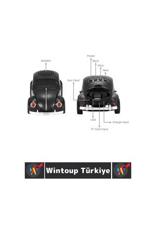 Premium Nostaljik Yüksek Ses Speaker Aux Usb Çok Şık Retro Vosvos Tasarımlı Bluetooth Speaker