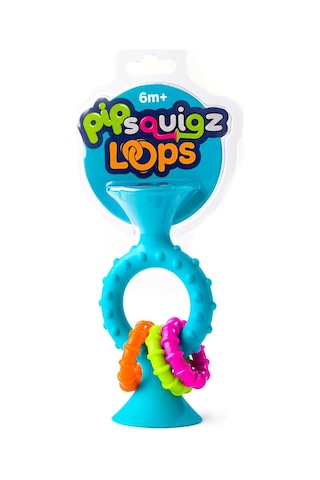 Fat Brain Toys Mavi Halkalı Silikon Diş Kaşıyıcı F166ML Mavi