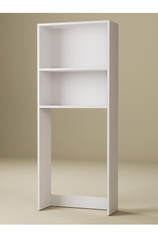 %100 Mdf Çamaşır Ve Kurutma Makinesi Dolabı, Beyaz Açık Raflı Çamaşır Makinesi Üstü Düzenleyicisi Beyaz