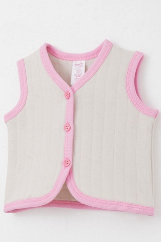 Breeze Kız Bebek Yelek Düğmeli 0-9 Ay, Taş Taş