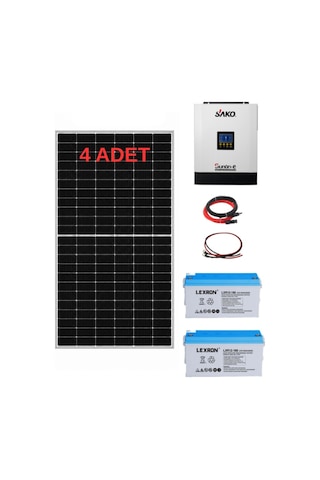 Entech Enerji Bağ Bahçe Karavan İçin Jel Akülü Hazır Paket Solar Güneş Enerji Sistemi Paket 1