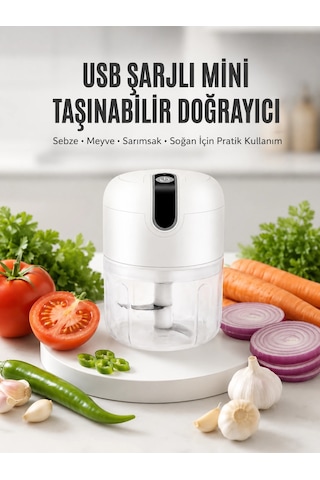 Rondo Doğrayıcı 250 Ml Taşınabilir Usb Şarjlı Pratik El Rondo Blender Yeni Nesil Rekli
