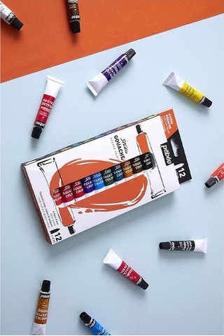 Pepeo Guaj Boya 12 Renk 12 Ml 1 Paket Guaj Boya Seti 12 Li Ahşap Tuval Taş Ağaç Boyamalar İçin İdea Boyama Seti Çok Renkli