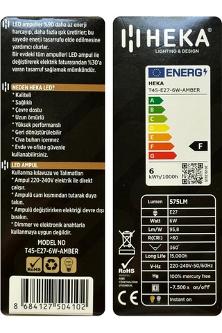 6w 48w 2500k Günışığı E27 Şeffaf Led Ampul Diğer