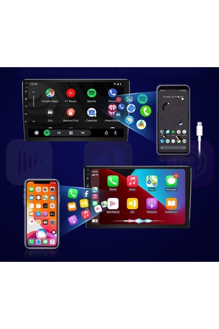 Ford C Max - Kuga 2013-2019 Android 2 Gb + 32 Gb Rom Carplay Multimedya JAPON SERİ