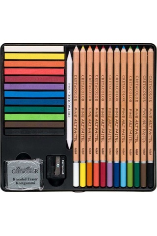 Cretacolor Soft Pastel Başlangıç Seti 27 Parça Metal Kutu N47022 Çok Renkli