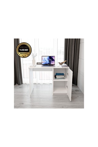 Matilda Çalışma Masası Kapaklı Modern Tasarım Beyaz